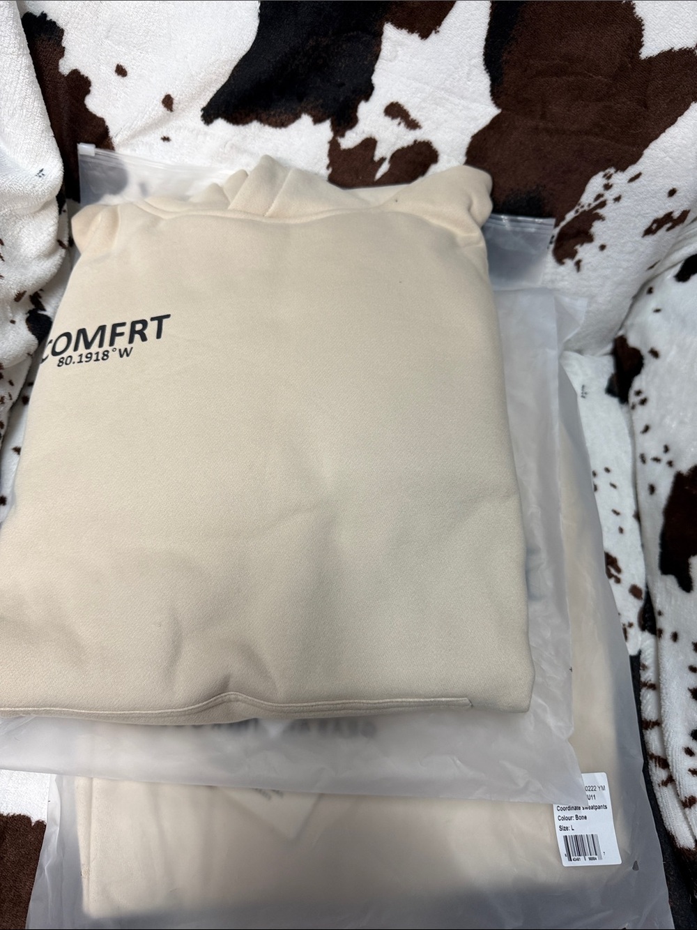 Comfort Beige Women's Hoodie Sweatshirt & pants